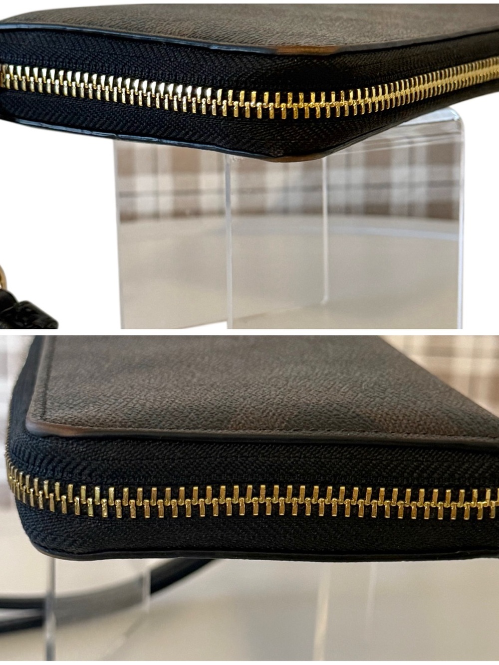 Coach Signature Canvas Large Tote Wallet Set Brown Monogram Designer Luxury Bag - Picture 15 of 17